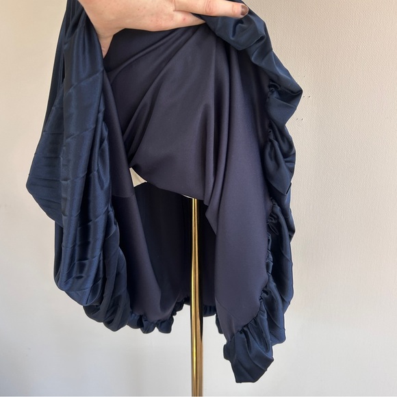 Y2K CACHE Babydoll Halter Bubble Hem Satin Open Back Dress Glam Formal Party | 6 - Picture 5 of 15